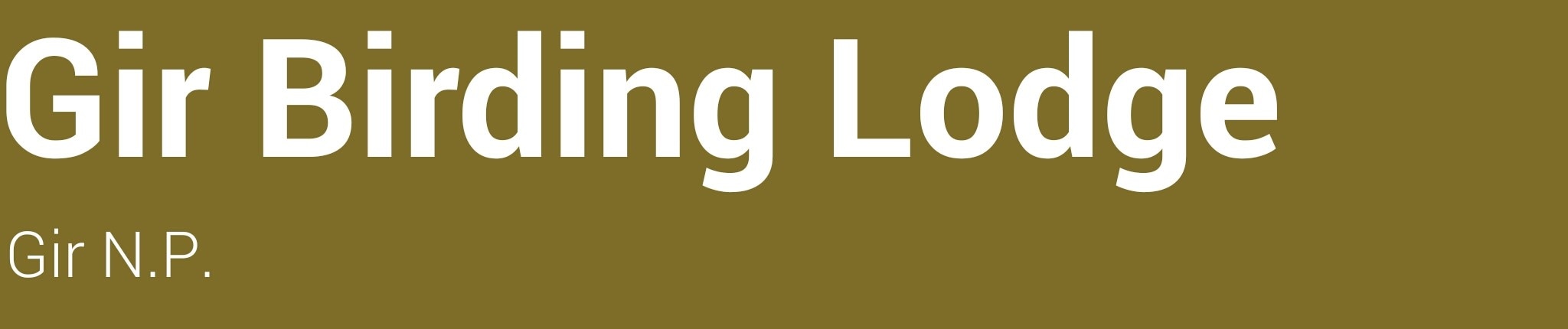 Gir Birding Lodge